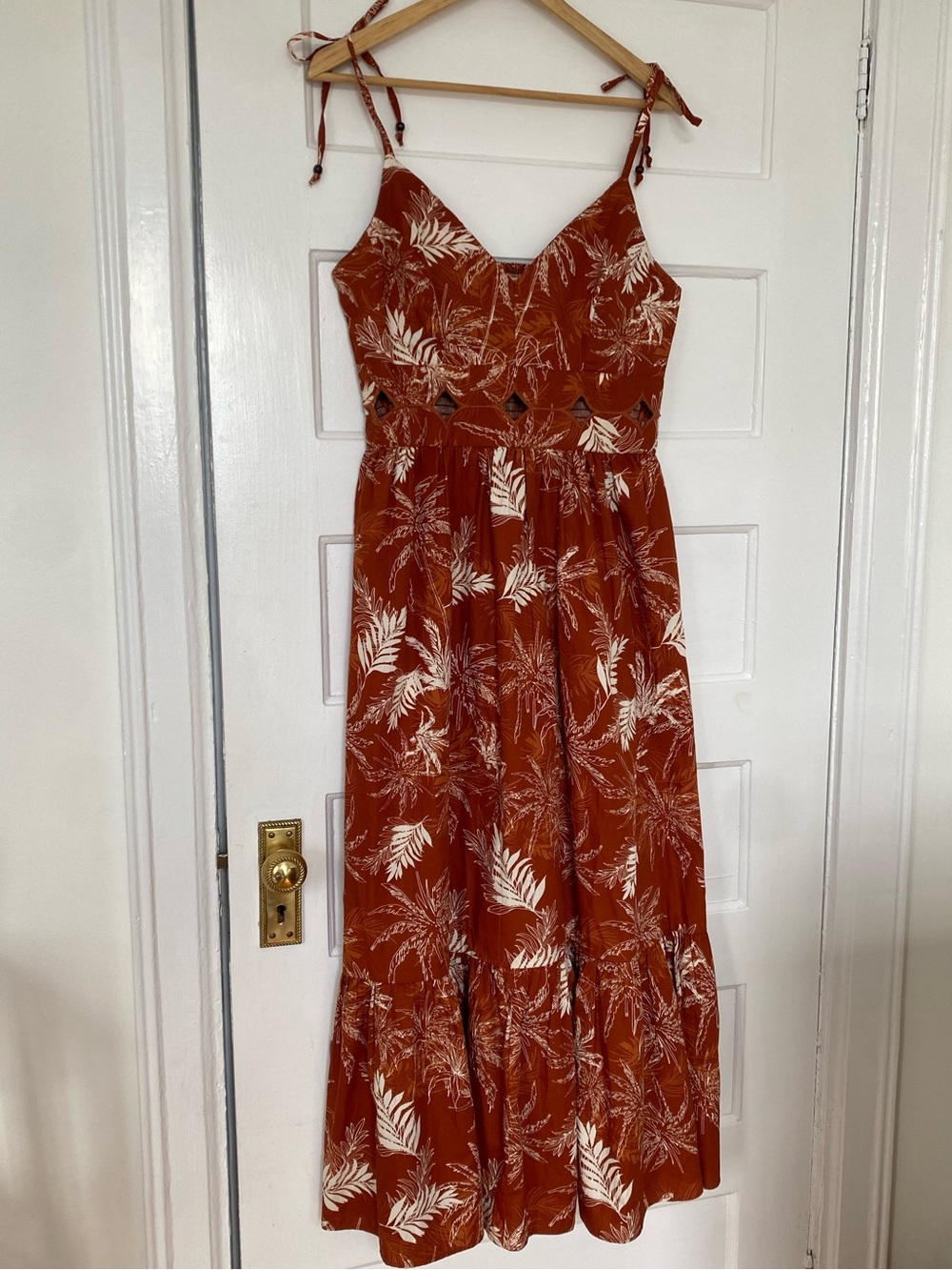 Band of the Free "Vea" Cutout Palm Maxi Dress